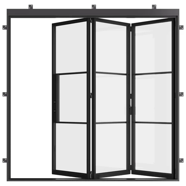 Steel bi-fold door